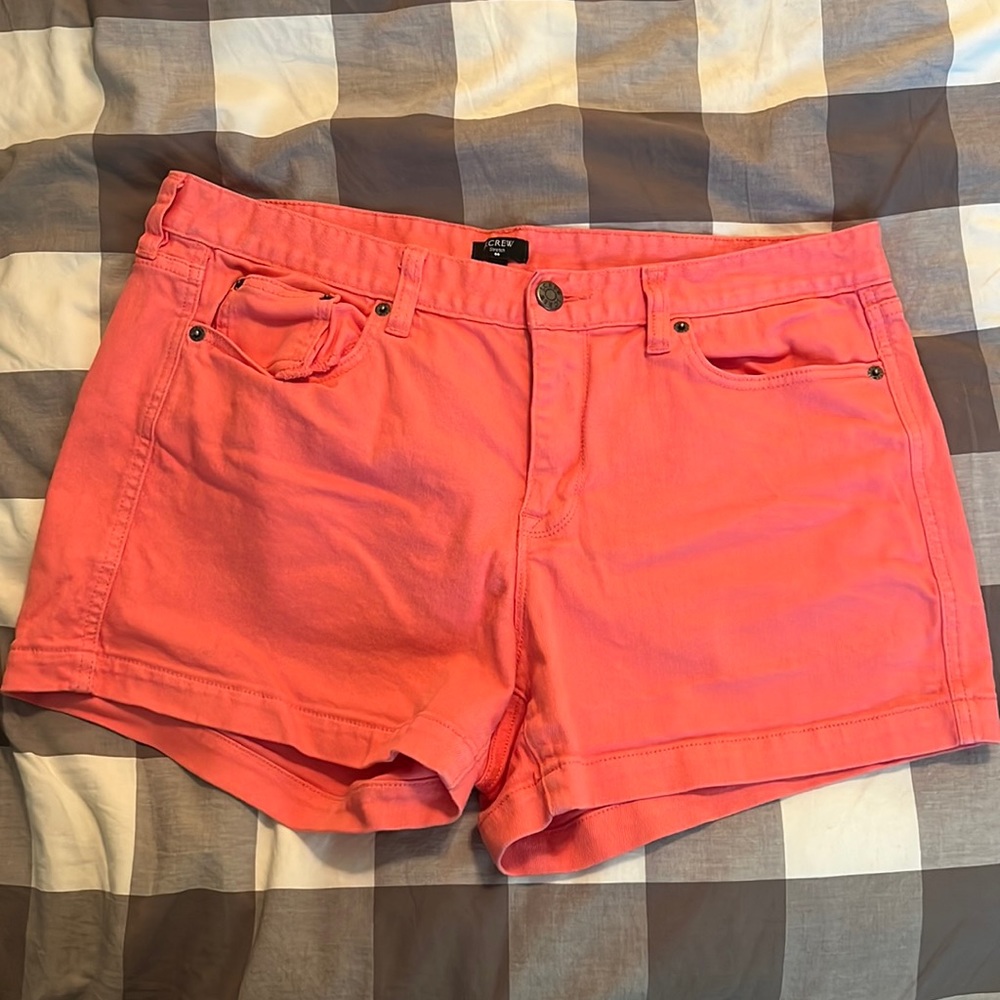 J crew coral shorts
